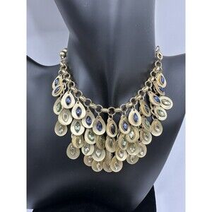 VTG BOHO CHIC GLAM ART DECO R.J. GRAZIANO TEARDROP CRYSTAL FALLS MULTICOLOR